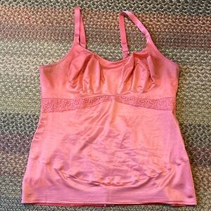 Ruby Ribbon size 48 Coral lace camisole